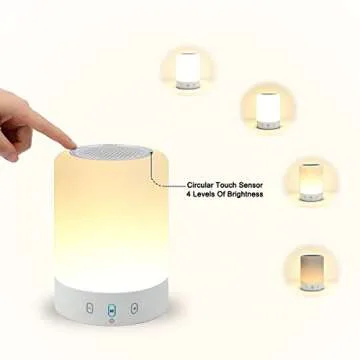 VOCH Night Light Bluetooth Speaker with 6 LED Colors