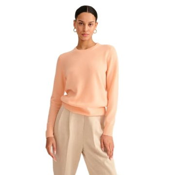 NAADAM Original Cashmere Crewneck Sweater - Apricot, XXS | Luxurious Comfort