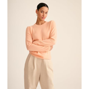 NAADAM Cashmere Crewneck Sweater - Apricot, XXS
