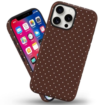 flewfun Magnetic iPhone 15 Case - Cute Polka Dot Design, Shockproof & Slim