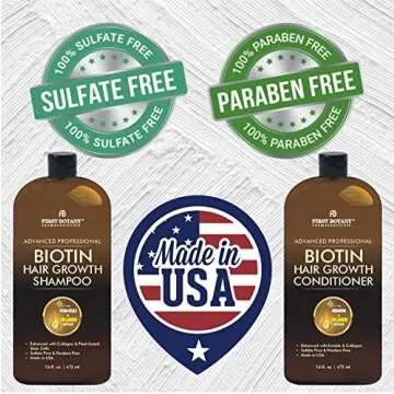 First Botany, Biotin Hair Growth Shampoo Conditioner Anti Hair Loss Thickening formula Collagen & St...