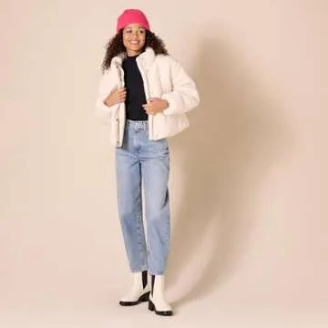 Stylish Amazon Essentials Cropped Puffer Jacket for Winter