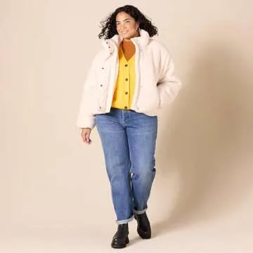 Stylish Amazon Essentials Cropped Puffer Jacket for Winter