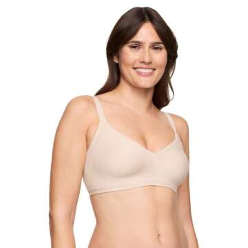 Warner's Women's Easy Does It Underarm-Smoothing with Seamless Stretch Wireless Lightly Lined Comfor...