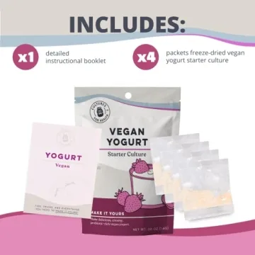Cultures for Health Vegan Yogurt Starter | 4 Packets DIY Probiotic Yogurt