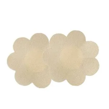 Hiramex Nipple Breast Covers, Disposable Breast Pasties Adhesive Bra Nippleless Cover (Black 10 Pairs + Beige 10 Pairs)