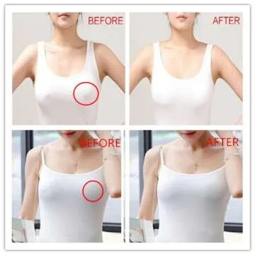 Hiramex Nipple Breast Covers, Disposable Breast Pasties Adhesive Bra Nippleless Cover (Black 10 Pairs + Beige 10 Pairs)