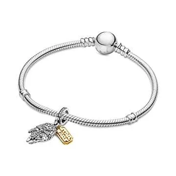 LIGHTDOG 925 Sterling Silve Charms fits Pandora Bracelets Necklace,5A Zircon Dangle Pendant Bead,Mother's Day Gift Jewelry Beads for Women