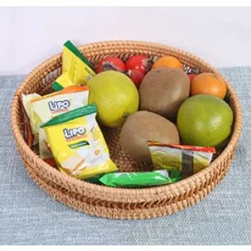 DOKOT Woven Rattan Trays - Stylish Home Organization Set