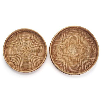 DOKOT Woven Rattan Trays - Stylish Home Organization Set