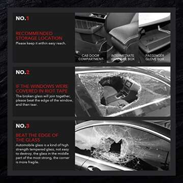 OUDEW Car Safety Hammer, Car Glass Breaker with Seat Belt Cutter, Automotive Escape Tool, Metal Window Breaker, Emergecy Safety Hammer for Car Accidents (Silver)