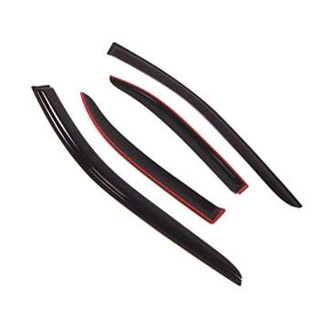 Car Window Rain Guard Set for 2003-2010 Kia Sorento - Dark Smoke
