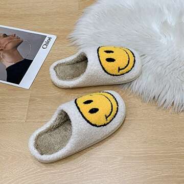 Cozy PLMOKN Smile Face Slippers for All Ages