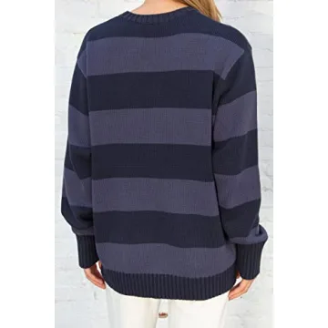 Trendy Women Y2K Striped Oversized Sweater for Style