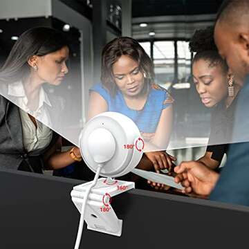 NexiGo N660E Webcam 1080P with Ring Light - Best for Streaming