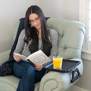 Shamrock Home Bamboo Trayble Couch Arm Table for All Couches