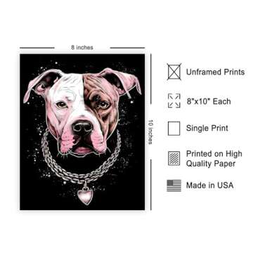 Poster Master Pit Bull Poster - Dog Portrait Print - Dog Art - Puppy Art - Minimal Art - Trendy Art ...
