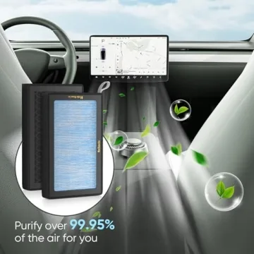 Reilauto Tesla Model 3 Model Y Cabin Air Filter Accessories, 2 Pack H13 HEPA Filter Replacement with...