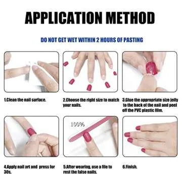 VOTACOS Press on Nails Long Stiletto Fake Nails Baby Blue False Nails with Sakura Design Matte Full Cover Stick on Nails for Women