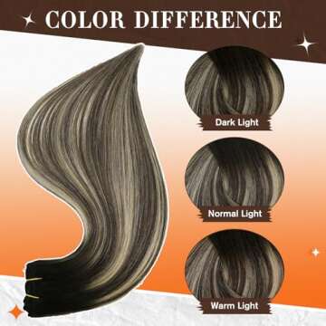 Full Shine Clip In Human Hair Extensions Ombre Style