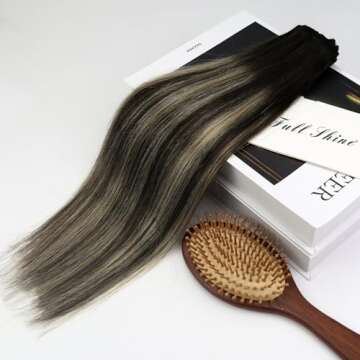 Full Shine Clip In Human Hair Extensions Ombre Style
