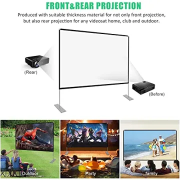 Premium Portable 100" Outdoor Projector Screen for Movie Nights
