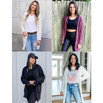 MEROKEETY Chunky Knit Cardigan for Cozy Winter Style