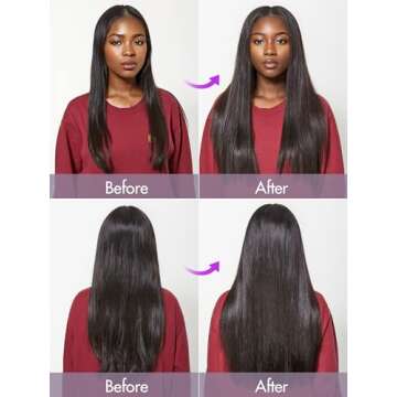 LUVME HAIR Seamless Clip in Hair Extensions Human Hair Fullness with 1 Pack Invisible PU Skin Weft Silky Straight Clip in Extensions Real Human Hair 7pcs with 16clips 24 inch