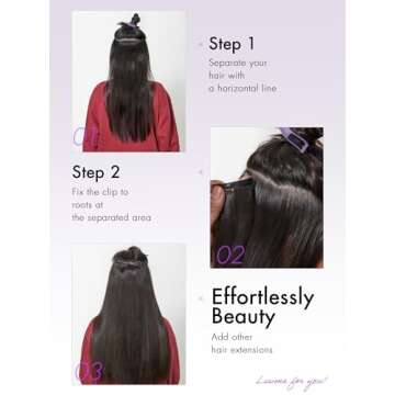 LUVME HAIR Seamless Clip in Hair Extensions Human Hair Fullness with 1 Pack Invisible PU Skin Weft Silky Straight Clip in Extensions Real Human Hair 7pcs with 16clips 24 inch