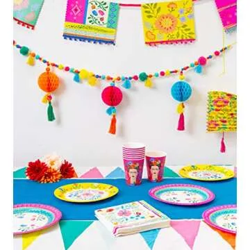 Talking Tables Mexican Pom Garland for Boho Parties