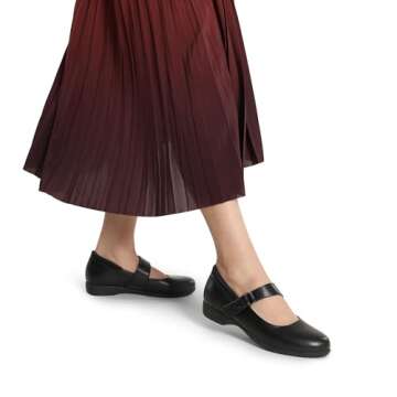 DREAM PAIRS Womens Ballet Mary Jane Flats, Comfortable Business Office Dress Shoes for Women Dressy and Work with Ankle Strap,Size 8.5,Black,SDFA2407W