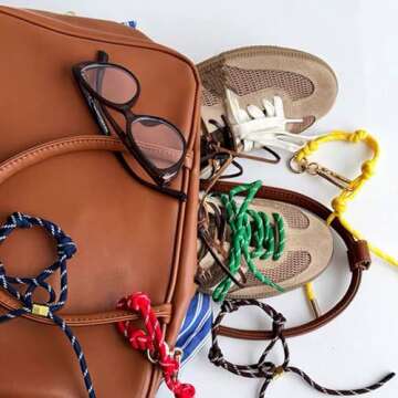 YZYDF Colorful Cord Keychain 20kg Load Capacity