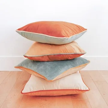 Vibrant 4-Piece Velvet Pillow Set for Stylish Homes