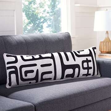 SAFAVIEH 24-Inch Maize Black Throw Pillows Set of 2