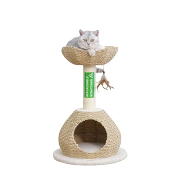 PetPals Stylish Paper Rope Cat Tree for Cats & Home