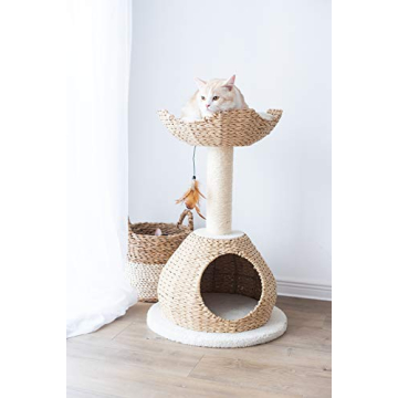 PetPals Stylish Paper Rope Cat Tree for Cats & Home