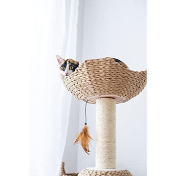 PetPals Stylish Paper Rope Cat Tree for Cats & Home