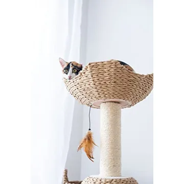 PetPals Stylish Paper Rope Cat Tree for Cats & Home