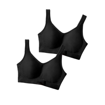 SHAPERMINT Women's 2 Pack Bras - Comfortable Wirefree Compression Bra