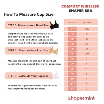 SHAPERMINT Women's Wirefree Compression Bra 2 Pack