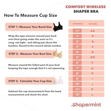 SHAPERMINT Women's Wirefree Compression Bra 2 Pack