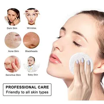 50-Count Compressed Facial Sponges for Daily Cleansing and Gentle Exfoliating, 100% Natural Cellulose Spa Sponge Perfect for Removing Dead Skin, Dirt and Makeup