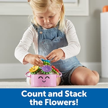 Learning Resources Poppy Count & Stack Flower Pot for Toddlers