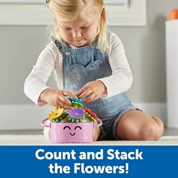 Learning Resources Poppy Count & Stack Flower Pot for Toddlers