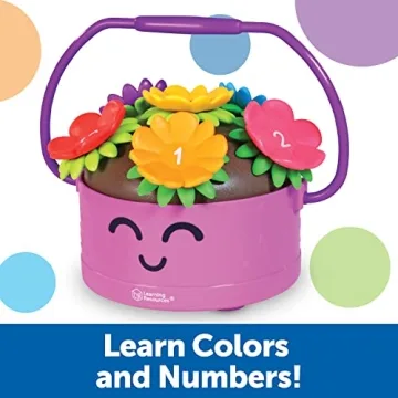 Learning Resources Poppy Count & Stack Flower Pot for Toddlers