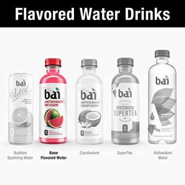 Bai Flavored Water, Kula Watermelon, Antioxidant Infused Drinks, 18 Fluid Ounce Bottle (Pack of 12)