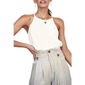 LouKeith Womens Tops Sleeveless Halter Racerback Summer Casual Shirts Basic Tee Shirts Cami Tank Top...