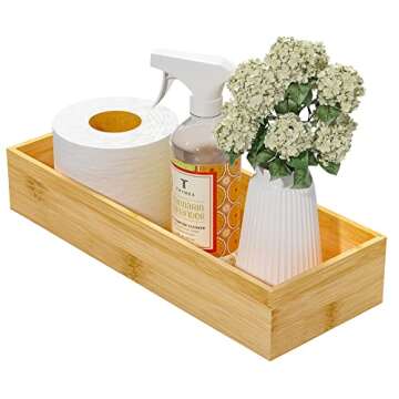 Elegant Bamboo Toilet Tank Tray for Bathroom Organization