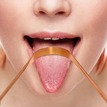 Kosha Ayurveda Copper Tongue Scraper Cleaner | Perfect Surgical Tongue Scraper | Best Remedy for Bad Breath | Maintains Oral Hygiene | Thick Safe Blunt Edges | Flexible Handle and Comfortable Grip