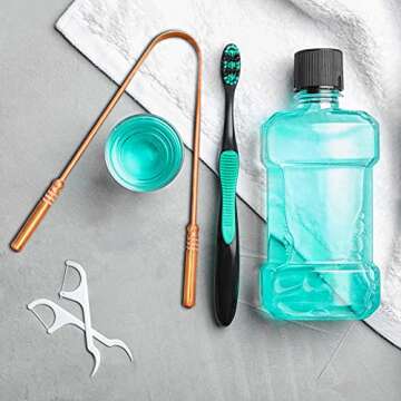 Kosha Ayurveda Copper Tongue Scraper Cleaner | Perfect Surgical Tongue Scraper | Best Remedy for Bad Breath | Maintains Oral Hygiene | Thick Safe Blunt Edges | Flexible Handle and Comfortable Grip
